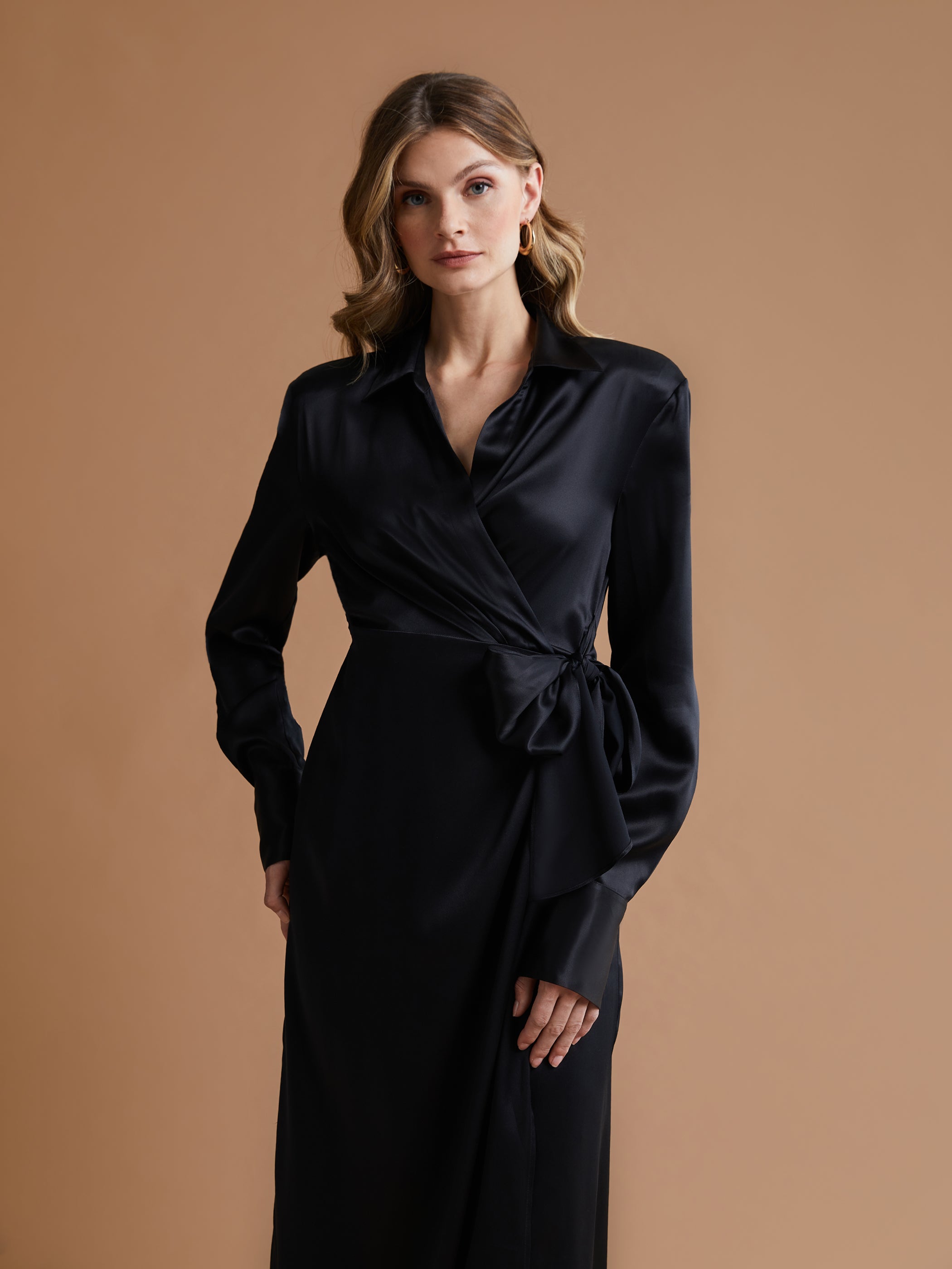 Vintage 1950s Dark Brown Silk Chiffon Maxi Dress – ALEXANDRAKING
